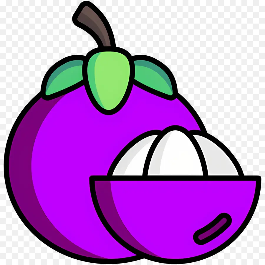 Mangostão，Roxo PNG