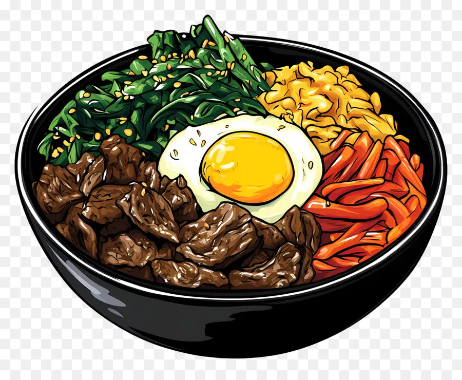 Bibimbap Coreano，Bibimbap PNG