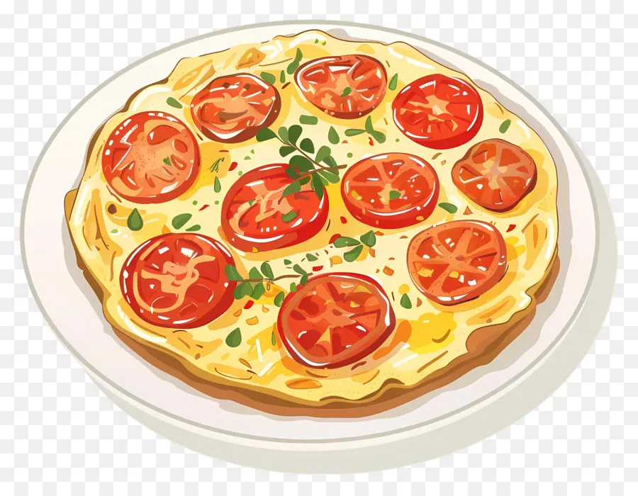 Omelete Espanhola，Pizza PNG