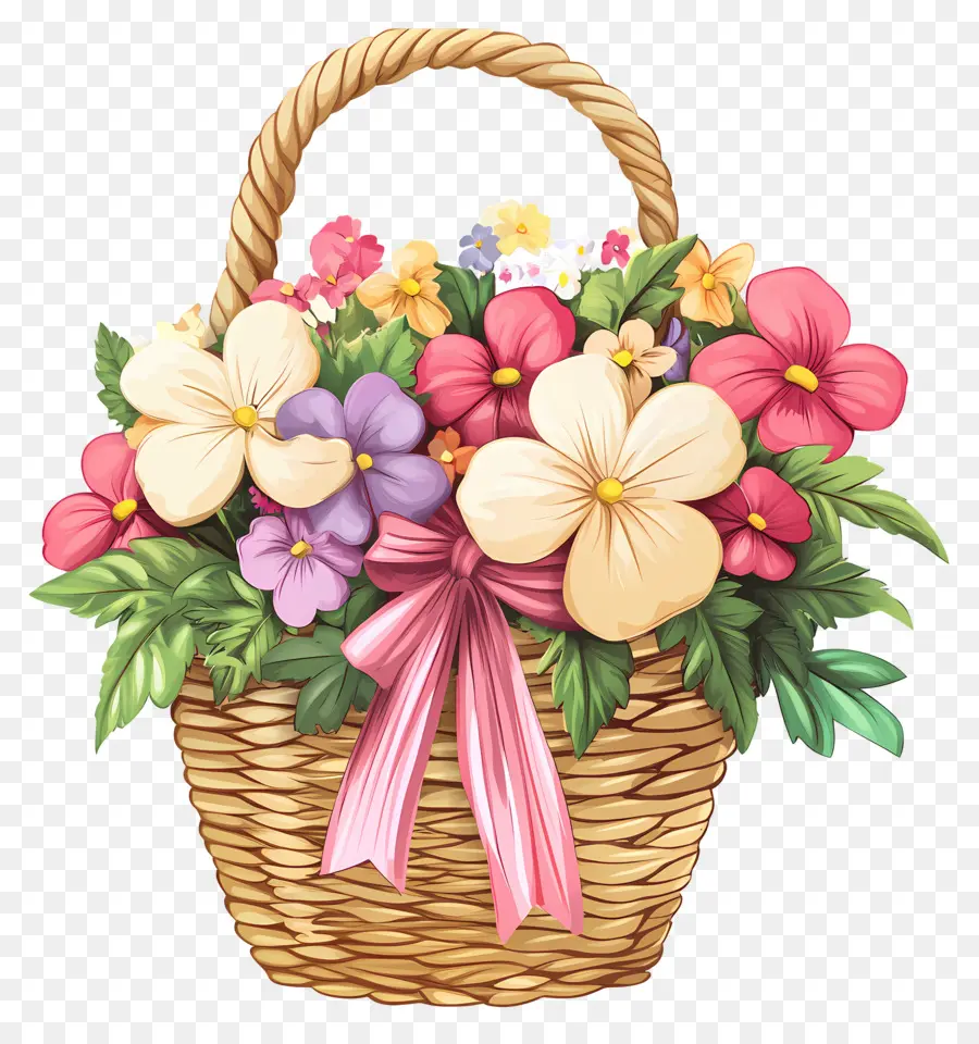 Cesta De Flores De Aniversário，Cesta De Flores PNG