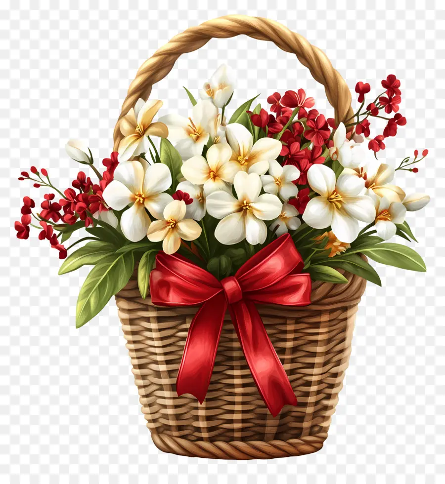 Cesta De Flores De Aniversário，Cesta De Flores PNG