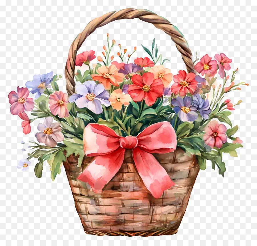 Cesta De Flores De Aniversário，Cesta De Flores PNG