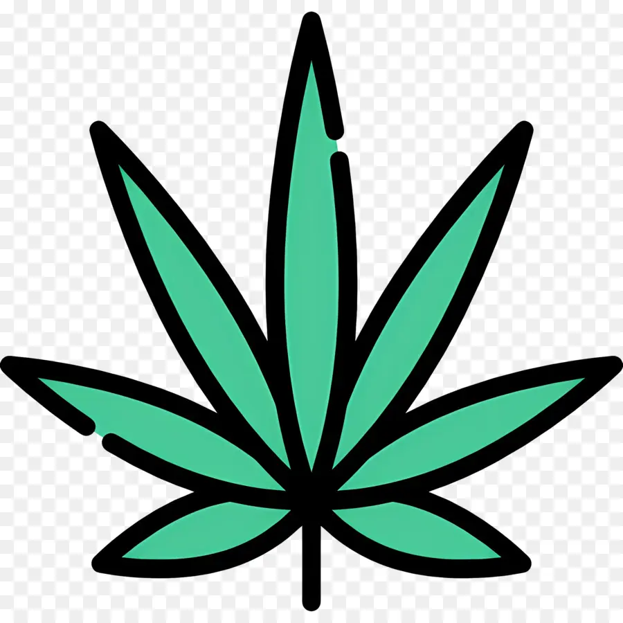 Folha De Maconha，Folha Verde PNG