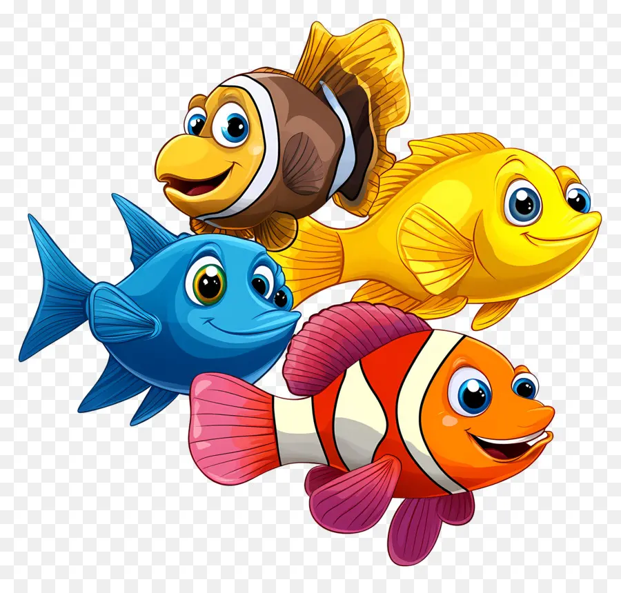 Grupo De Peixes，Peixe Colorido PNG