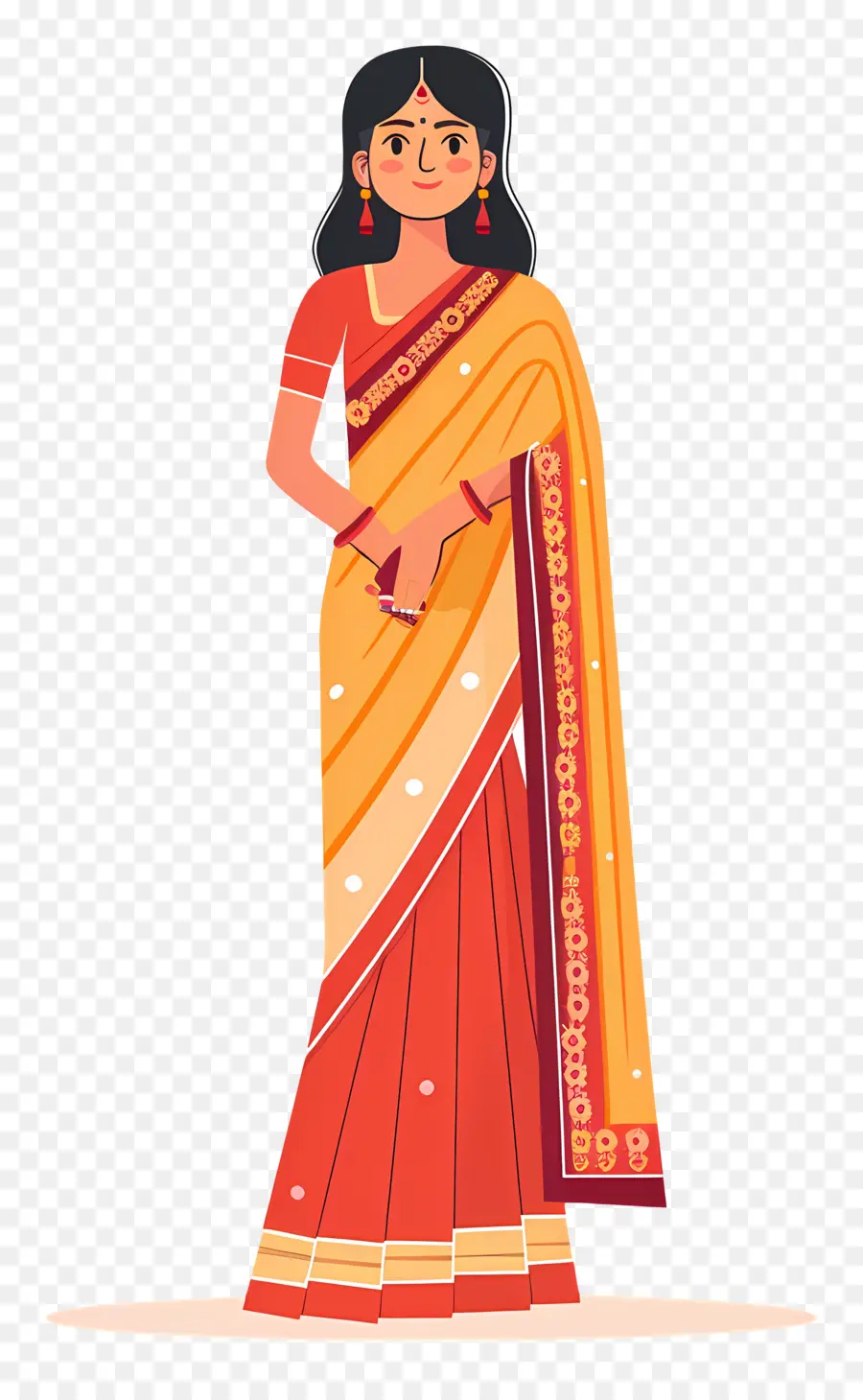 Saree Indiano，Mulher Em Saree PNG