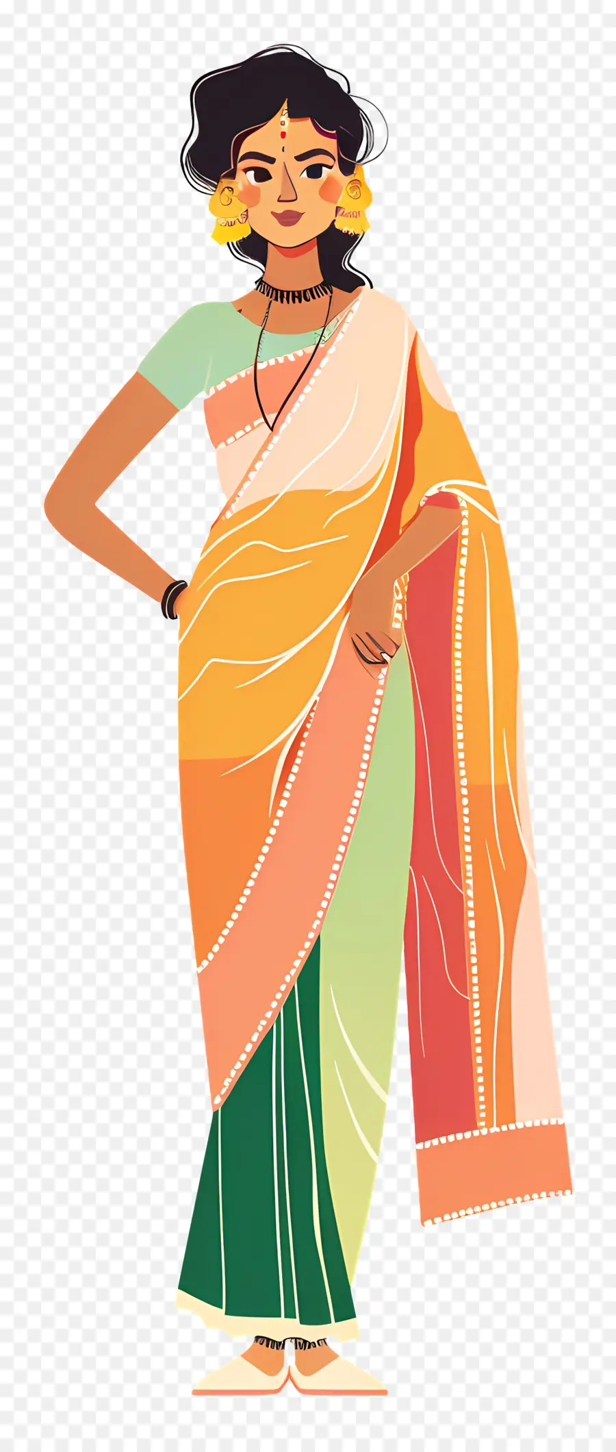 Saree Indiano，Mulher Tradicional PNG