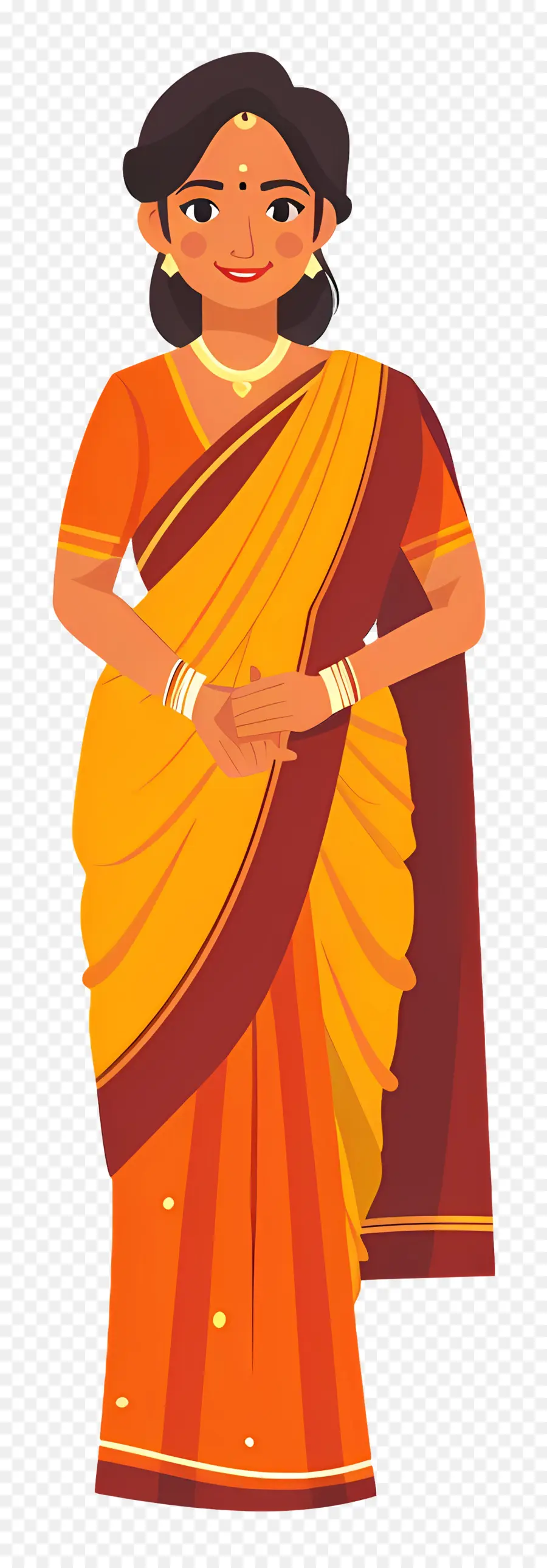 Saree Indiano，Mulher Em Sari Tradicional PNG