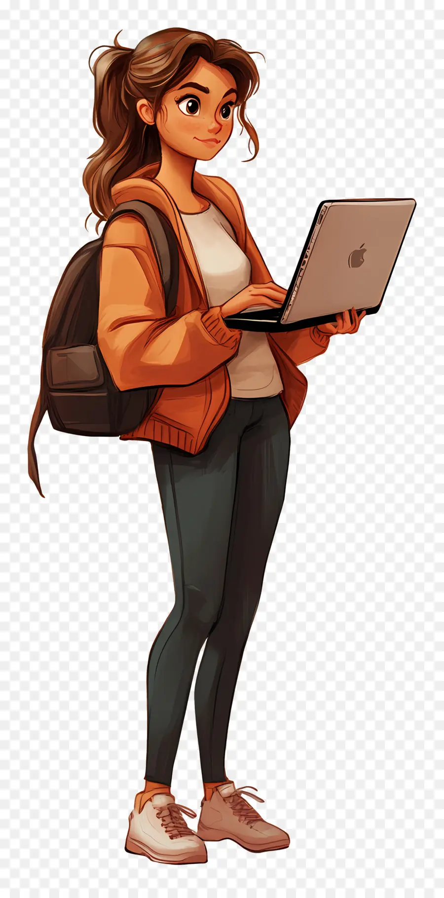 Garota Com Computador，Menina Com Laptop PNG