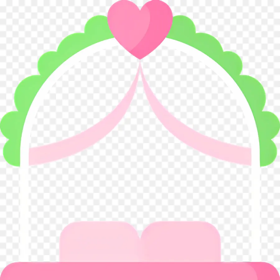 Arco De Casamento，Cama De Casamento Com Coração PNG