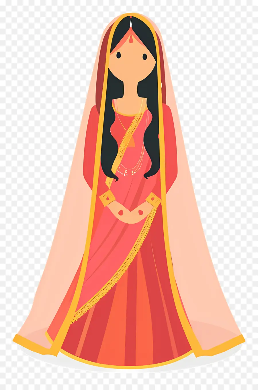 Noiva Indiana，Vestido Tradicional PNG