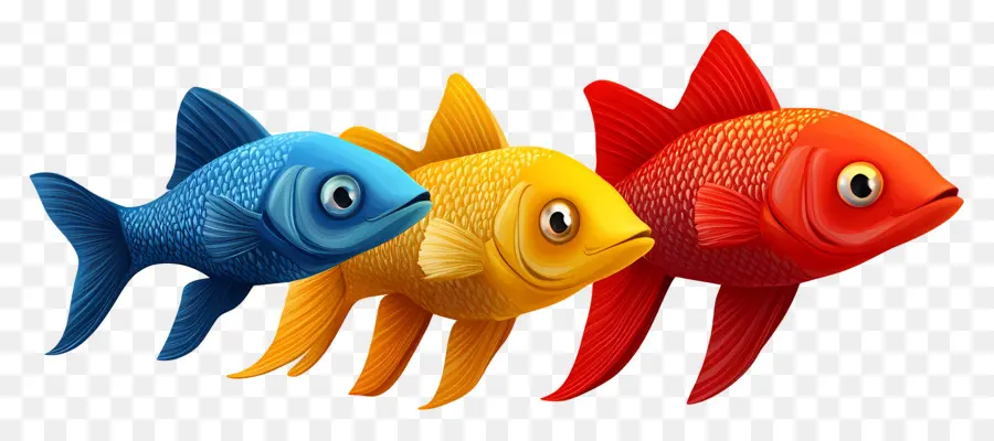 Grupo De Peixes，Peixe Colorido PNG