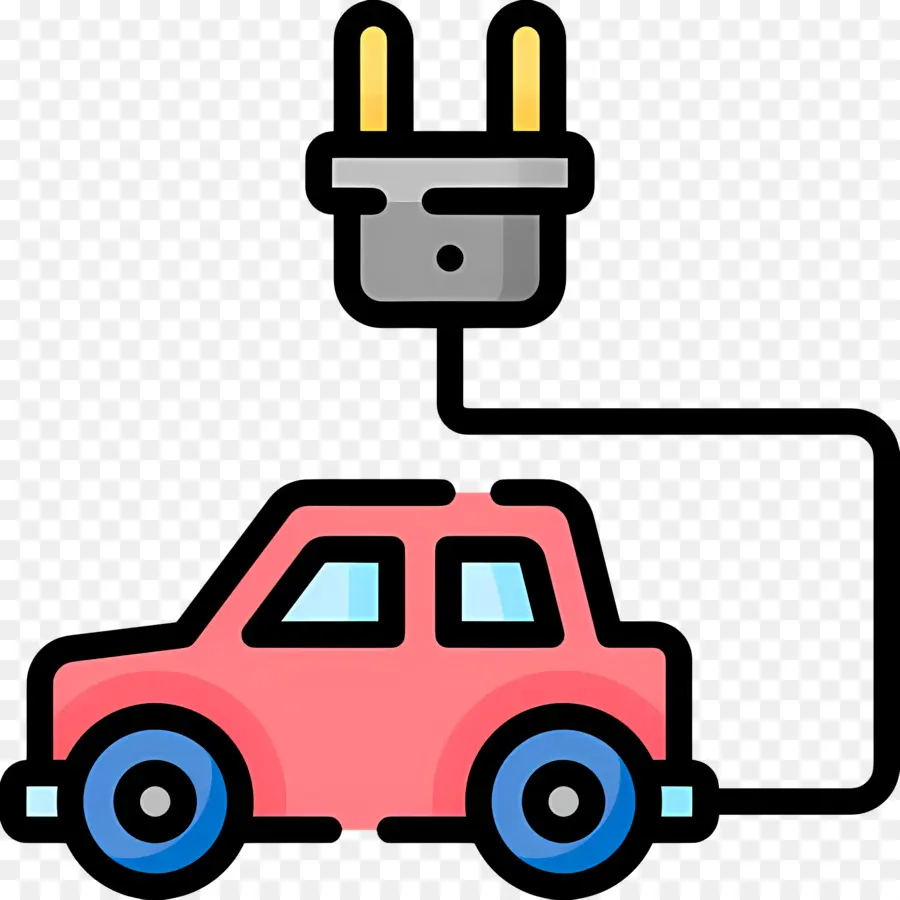 Carro Elétrico，Plugue PNG