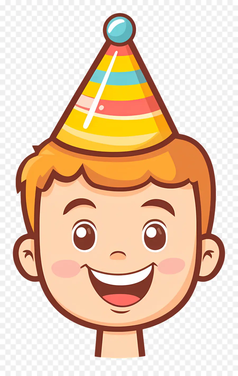 Emoji De Aniversário，Menino Com Chapéu De Festa PNG