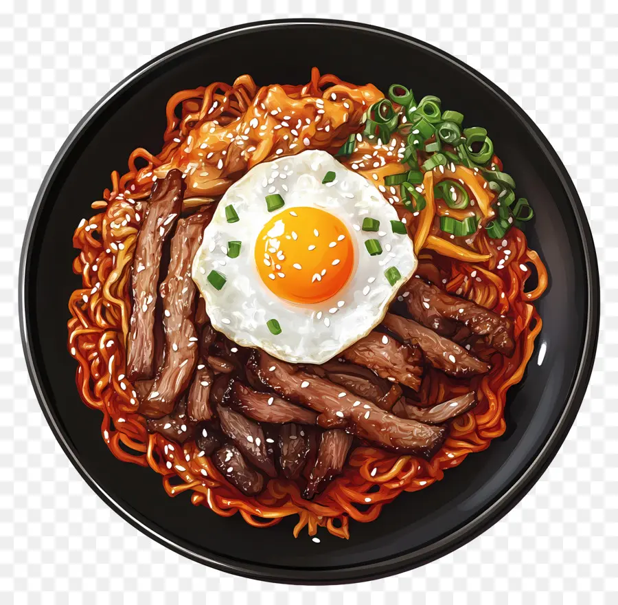 Bibimbap Coreano，Macarrão PNG