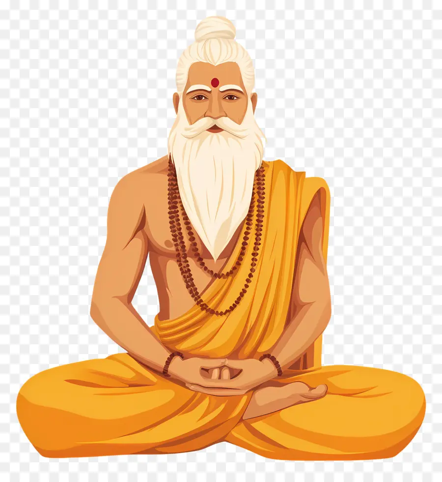 Valmiki Jayanti，Homem Meditando PNG