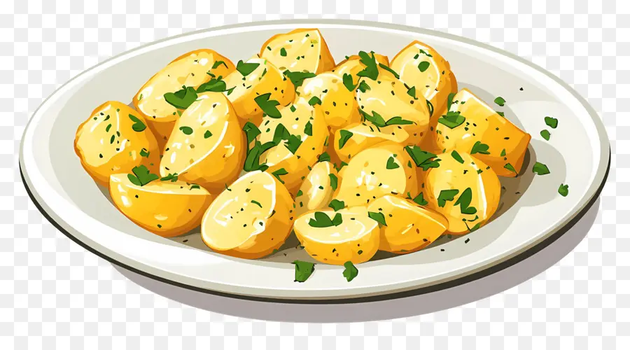 Ovos Fritos，Salada De Batata PNG