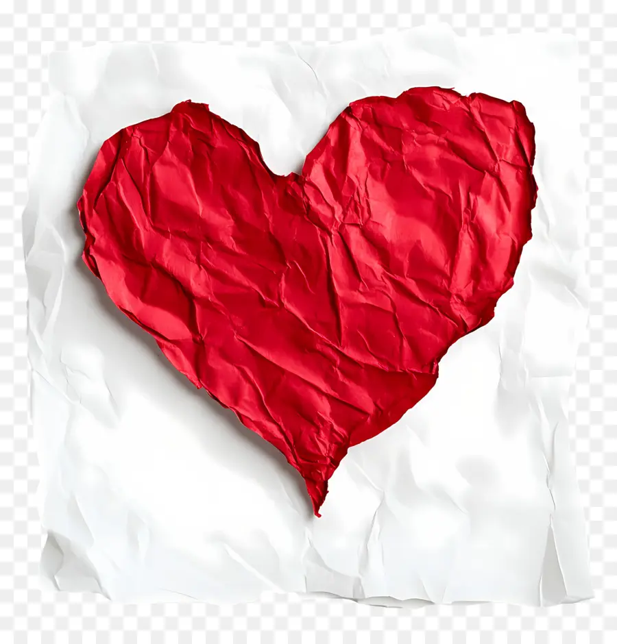 Nota De Amor，Coração Vermelho PNG