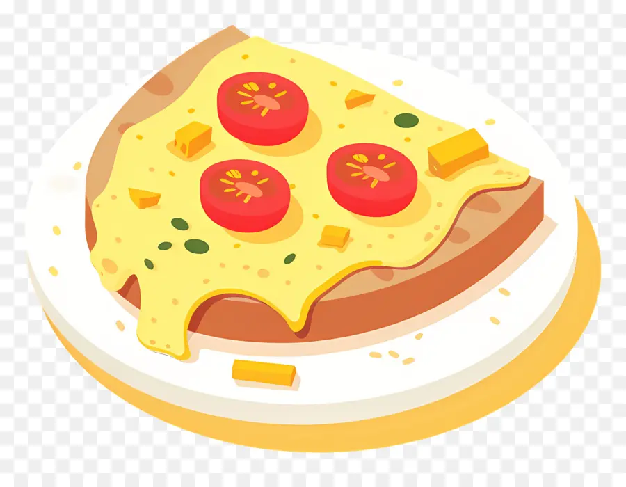 Omelete De Queijo，Pizza PNG