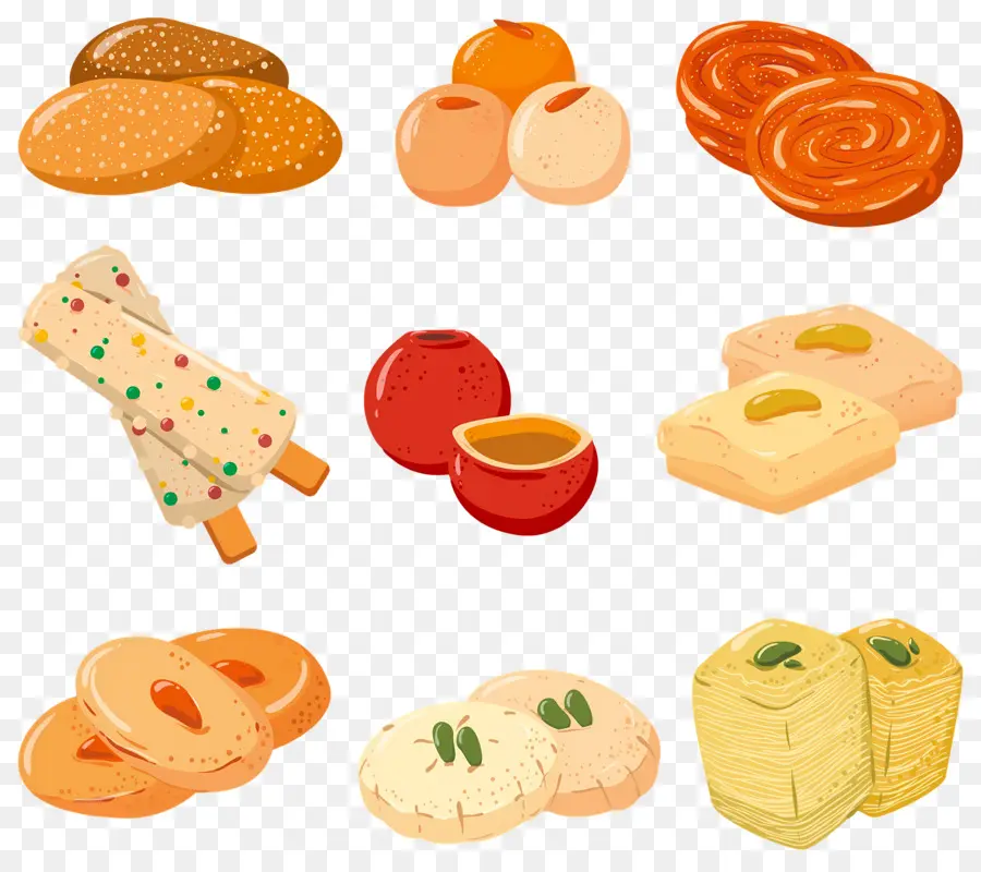 Doces Indianos，Doces Sortidos PNG