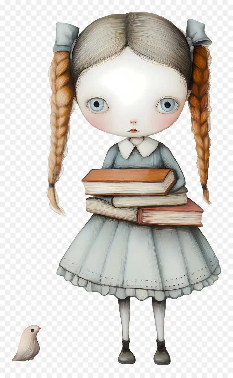 Aluna，Menina Com Livros PNG