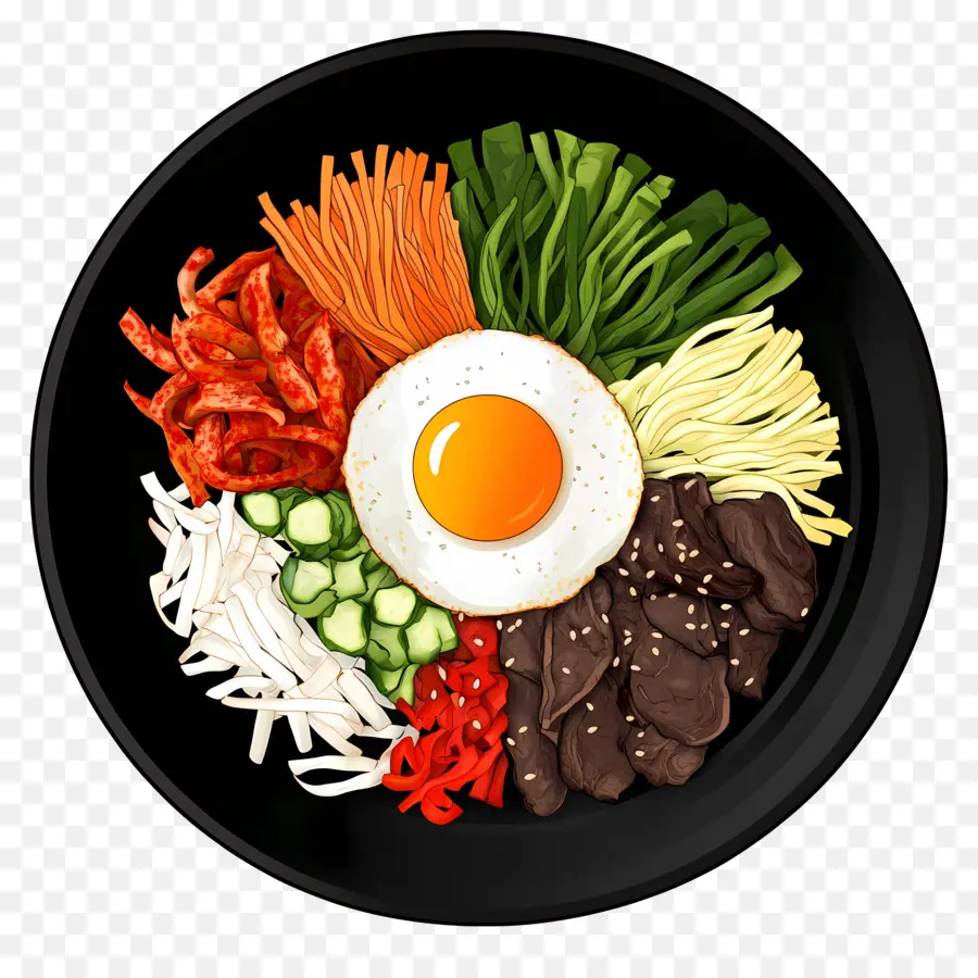 Bibimbap Coreano，Bibimbap PNG