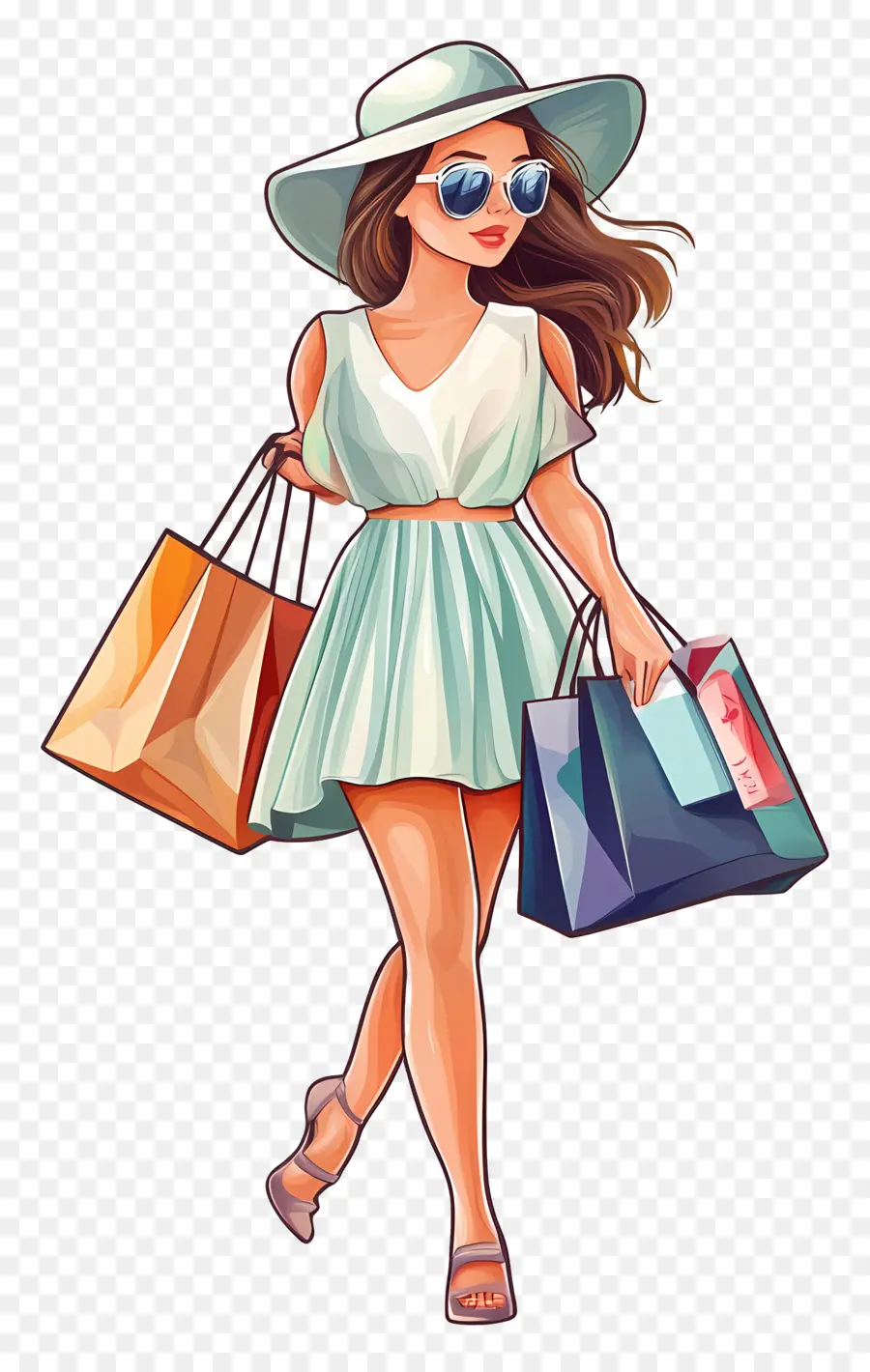 Garota De Compras，Mulher De Compras PNG