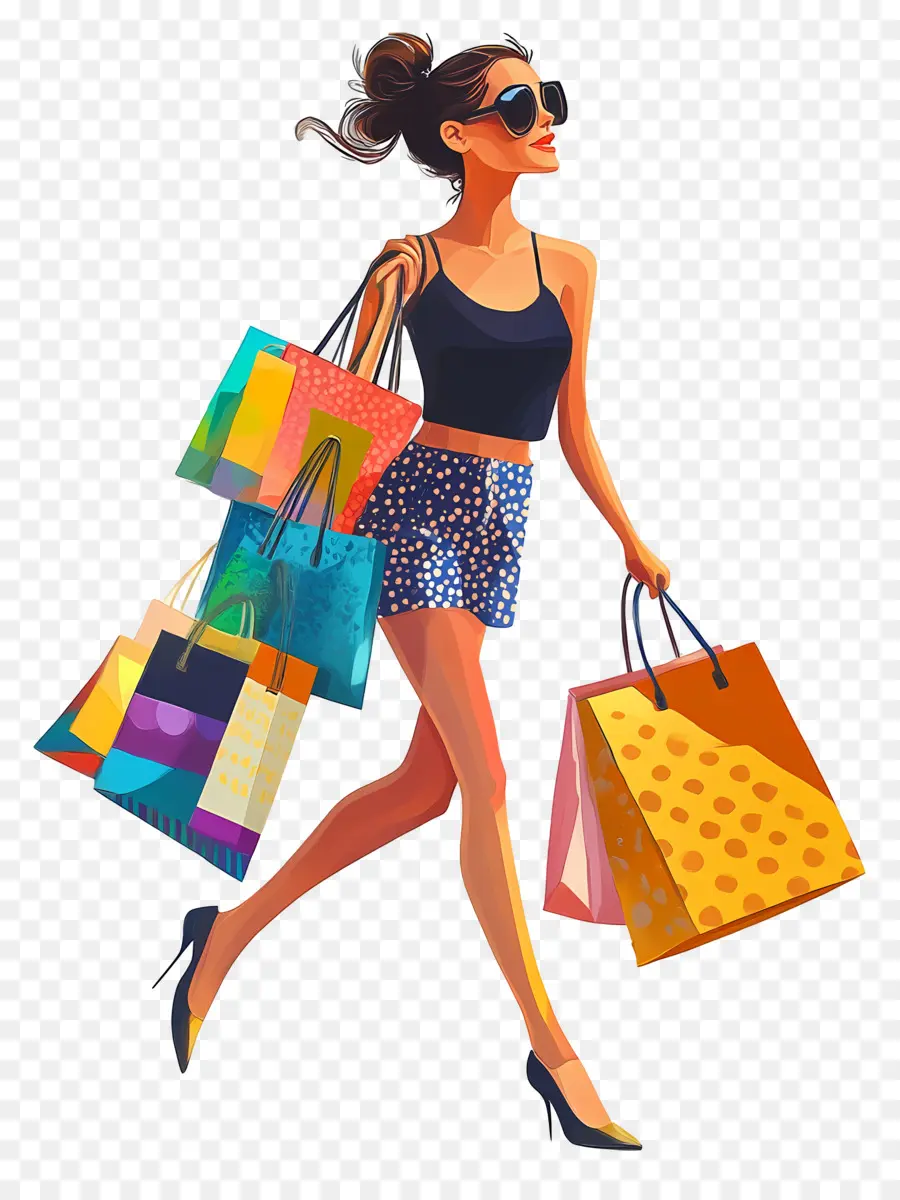 Garota De Compras，Mulher De Compras PNG