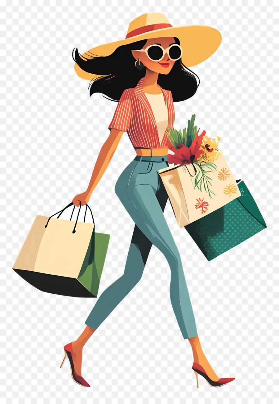 Garota De Compras，Mulher De Compras PNG