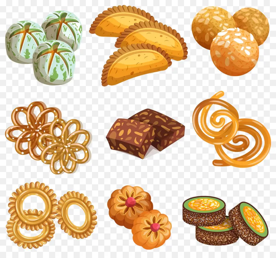 Doces Indianos，Doces Variados PNG