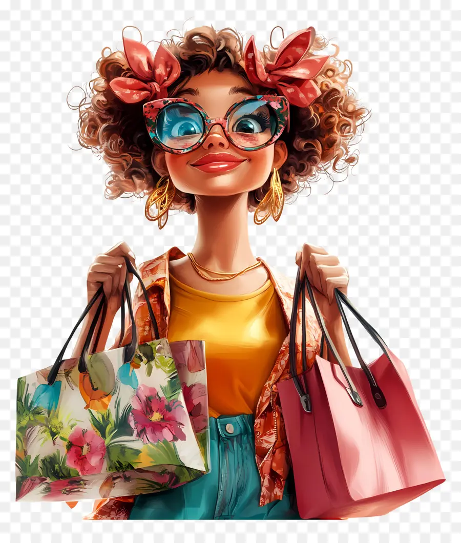 Garota De Compras，Mulher Compras PNG