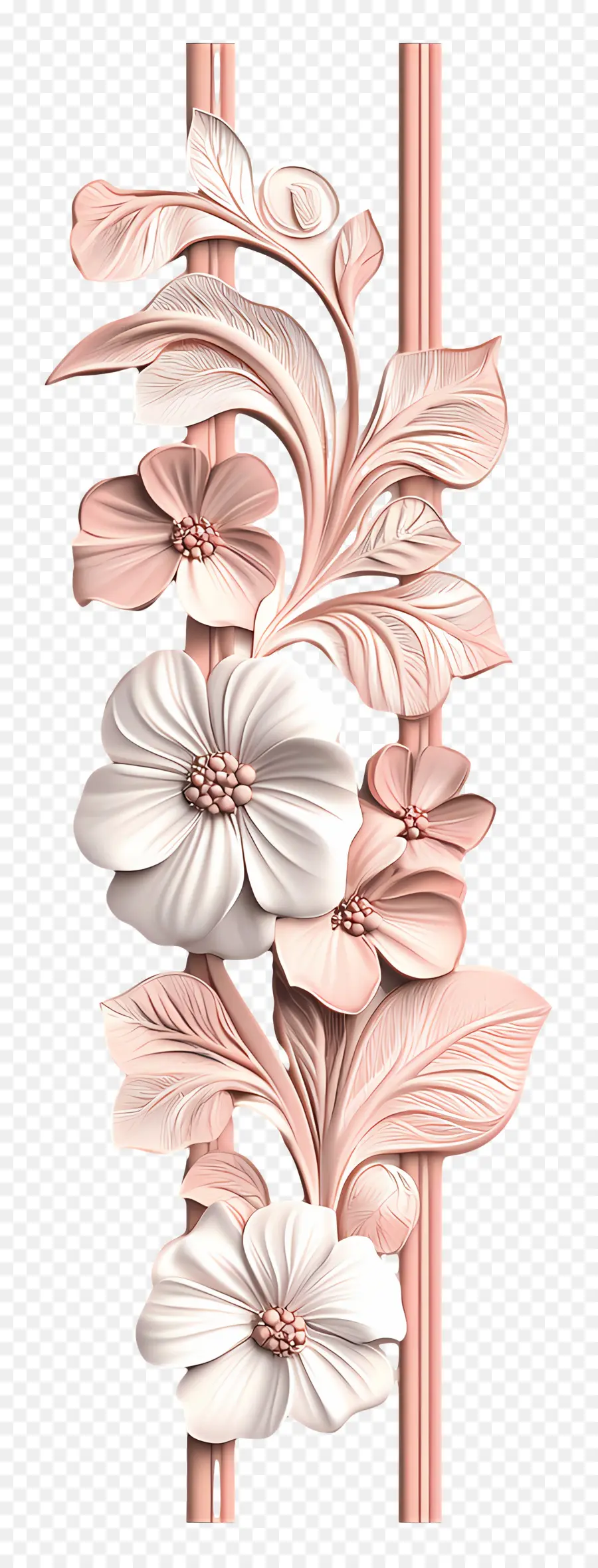 Linha De Casamento，Flores PNG