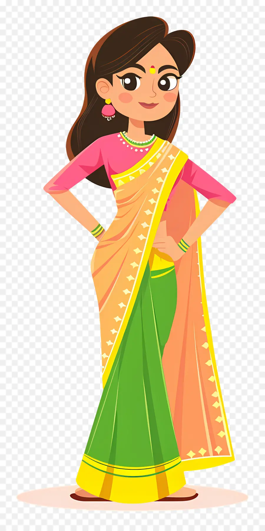 Saree Indiano，Mulher Em Saree PNG