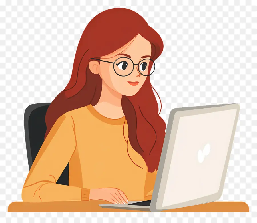 Garota Com Computador，Menina Com Laptop PNG