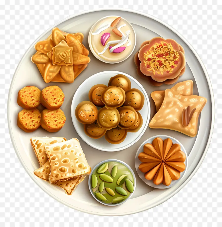 Doces Indianos，Prato De Lanches PNG