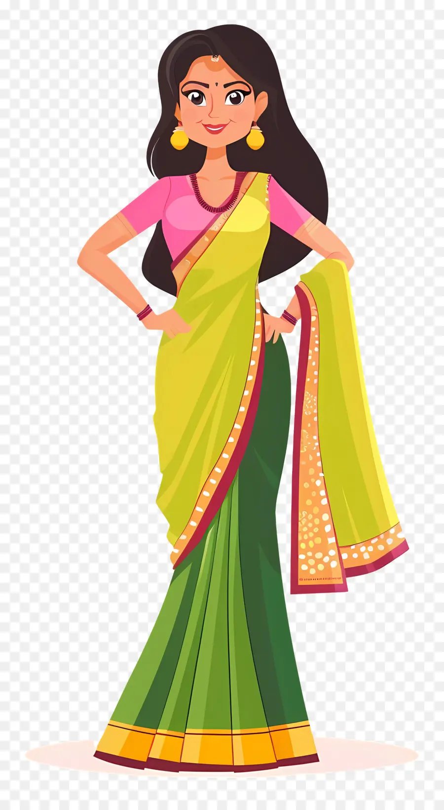 Saree Indiano，Mulher Em Saree PNG