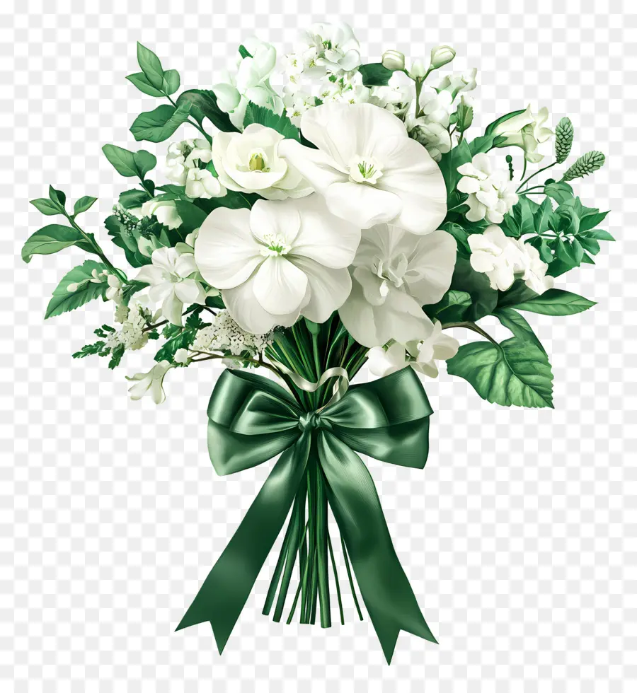 Flores De Aniversário，Buquê De Flores Brancas PNG