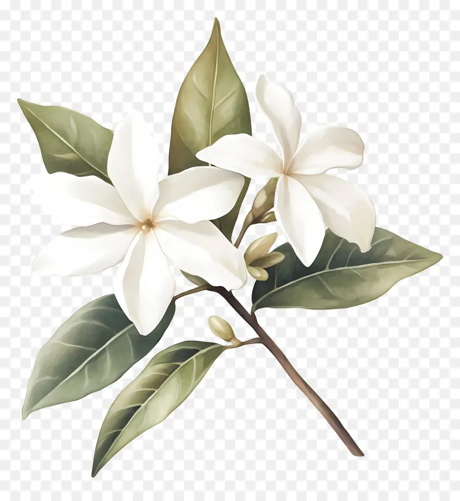 Flor De Jasmim，Flor Branca PNG