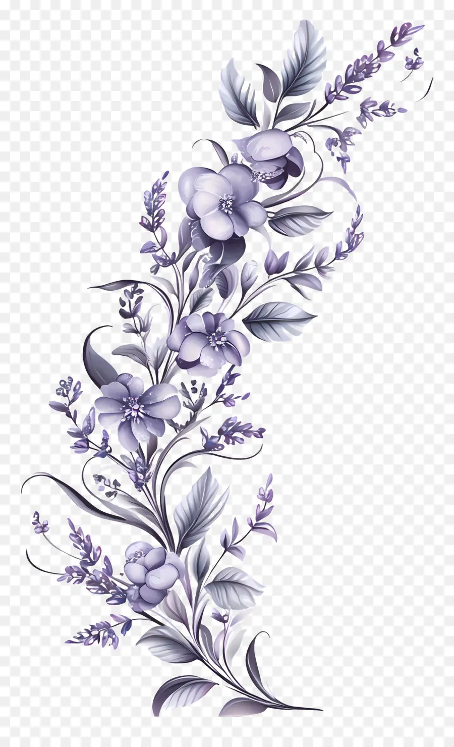 Linha De Casamento，Flores PNG