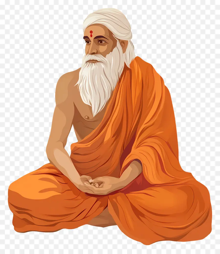 Valmiki Jayanti，Homem Meditando PNG