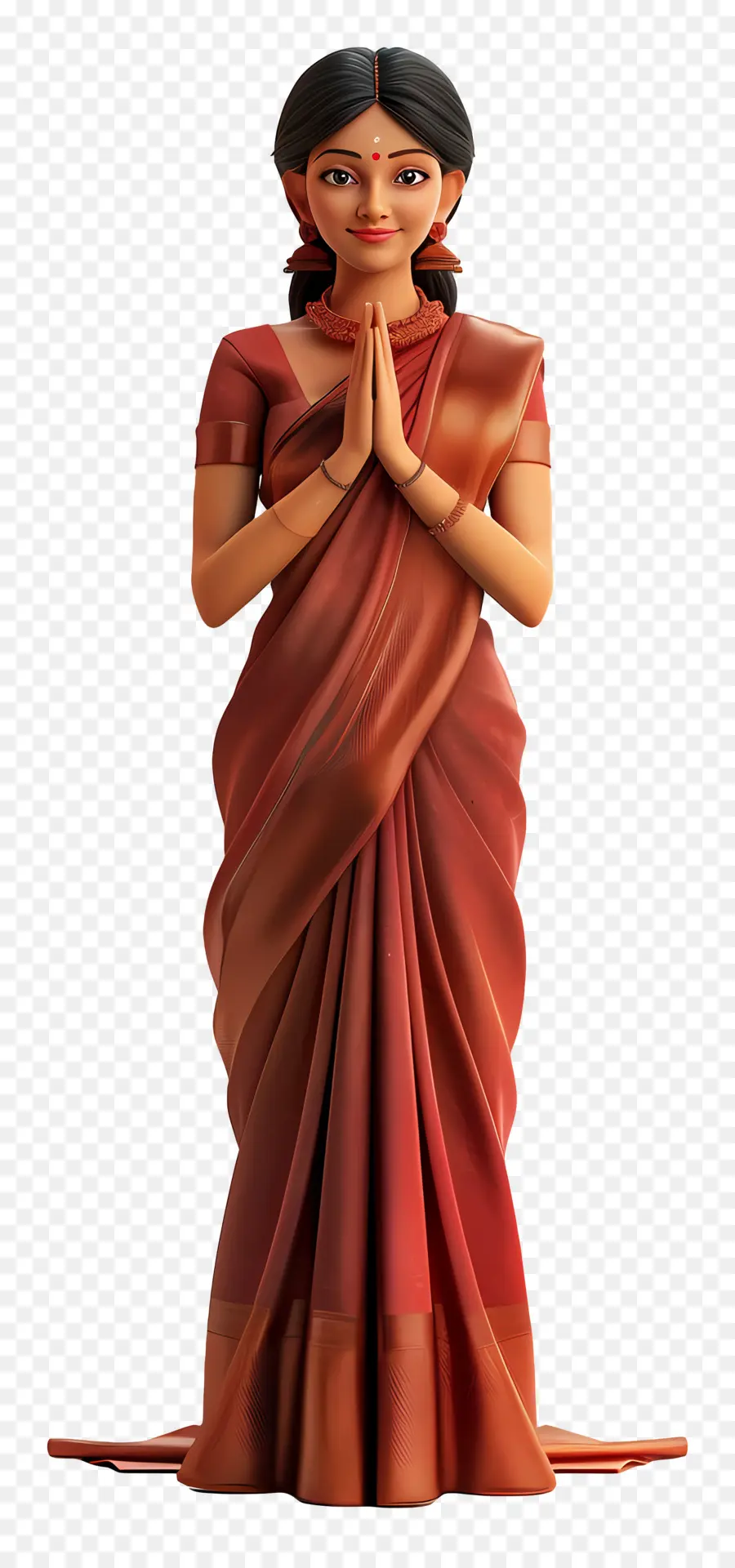 Mulher Indiana，Mulher Em Vestido Tradicional PNG