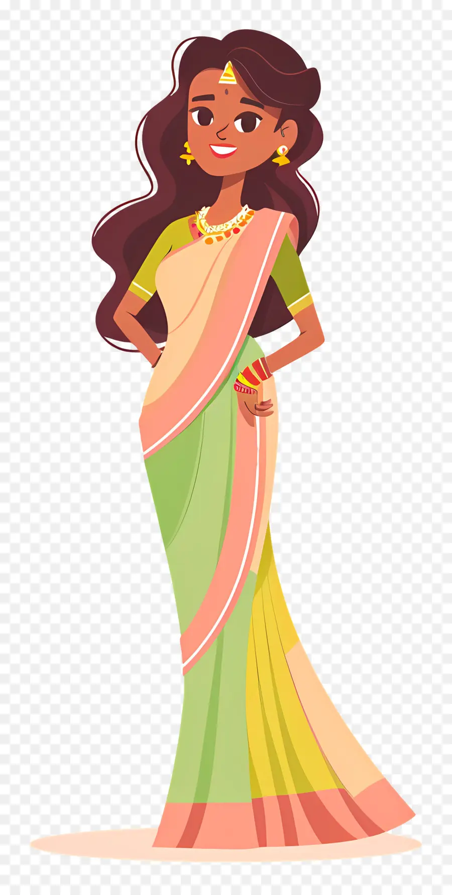 Saree Indiano，Mulher Em Saree PNG