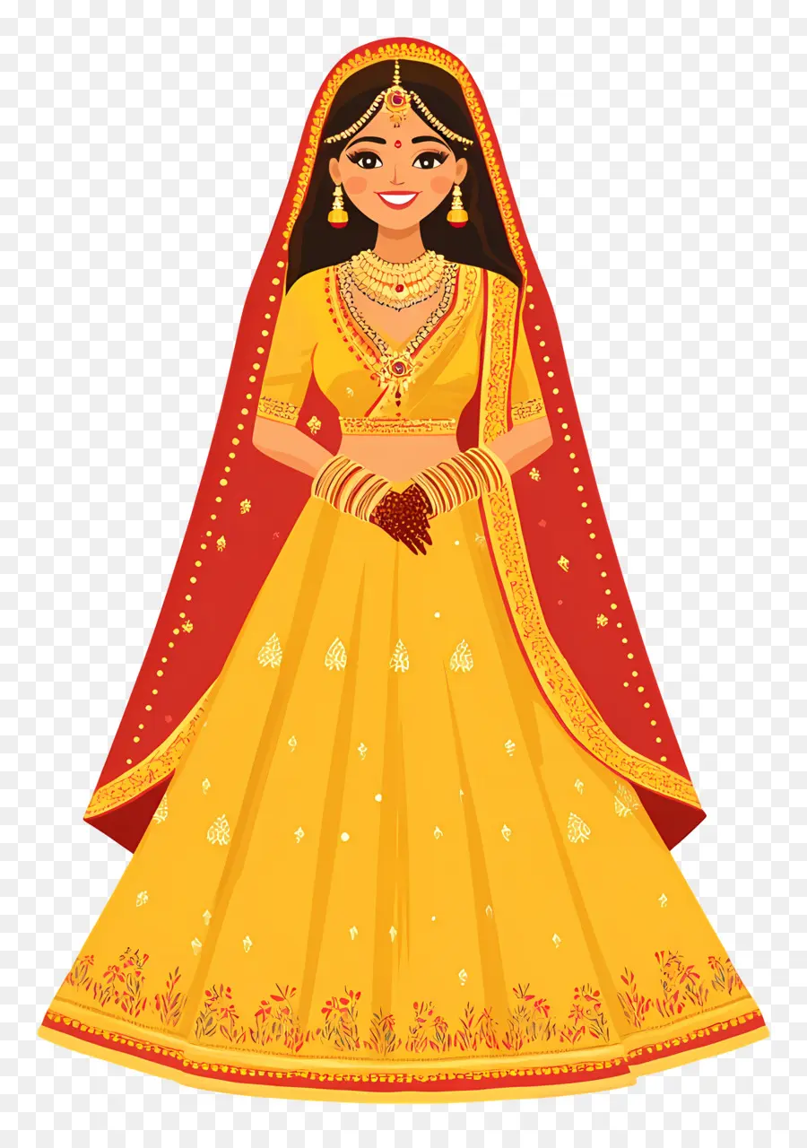 Saree De Casamento Indiano，Mulher Em Vestido Tradicional PNG