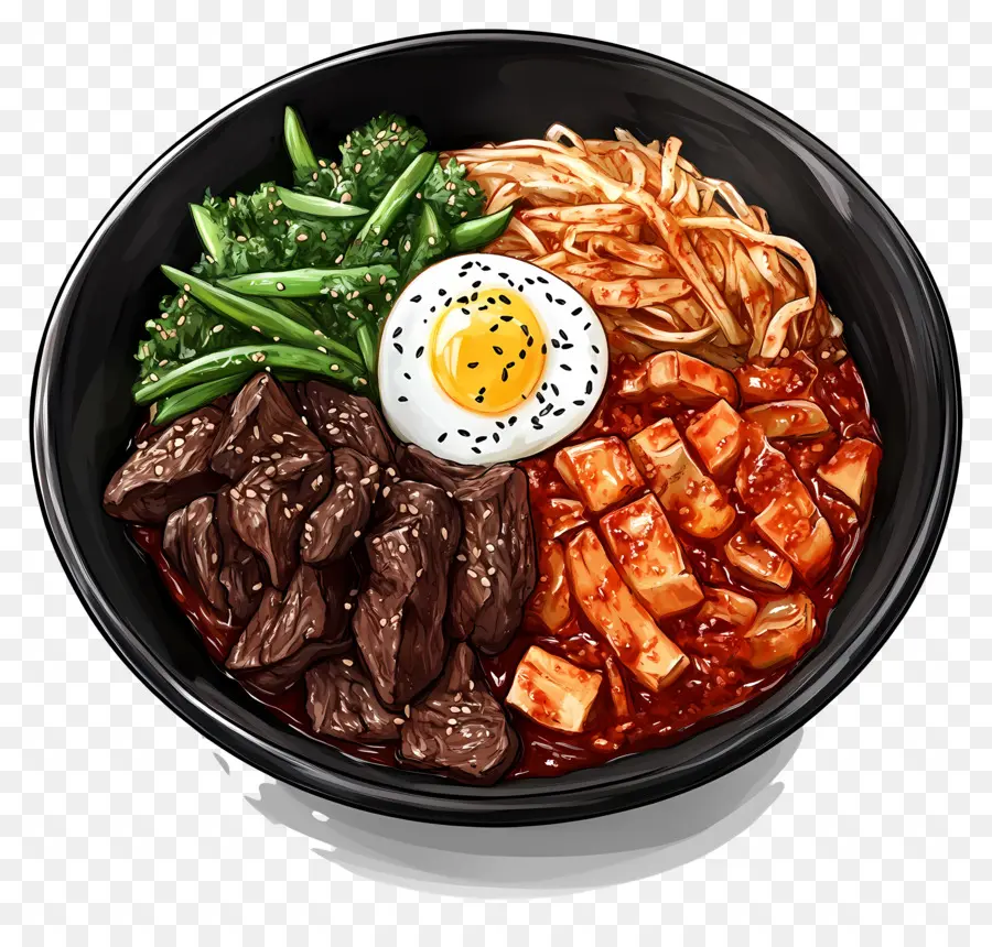 Bibimbap Coreano，Bibimbap PNG