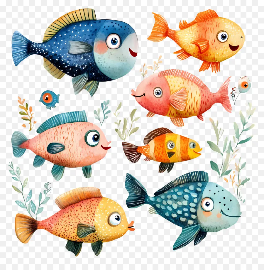 Grupo De Peixes，Peixe Colorido PNG