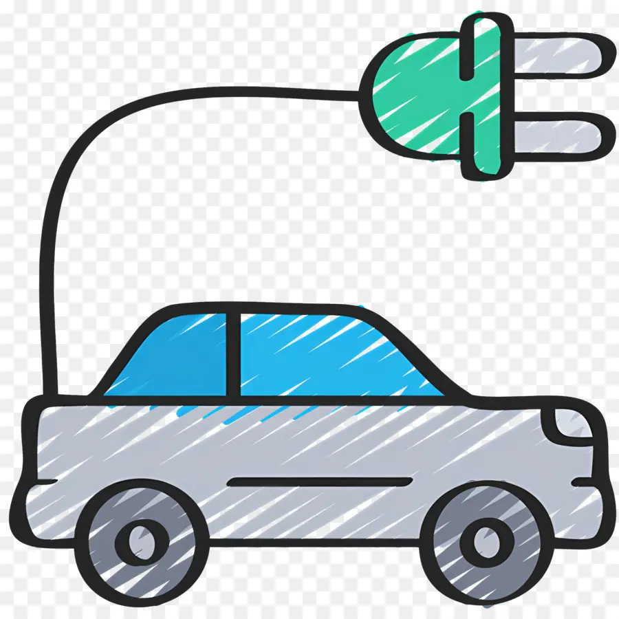 Carro Elétrico，Plugue PNG