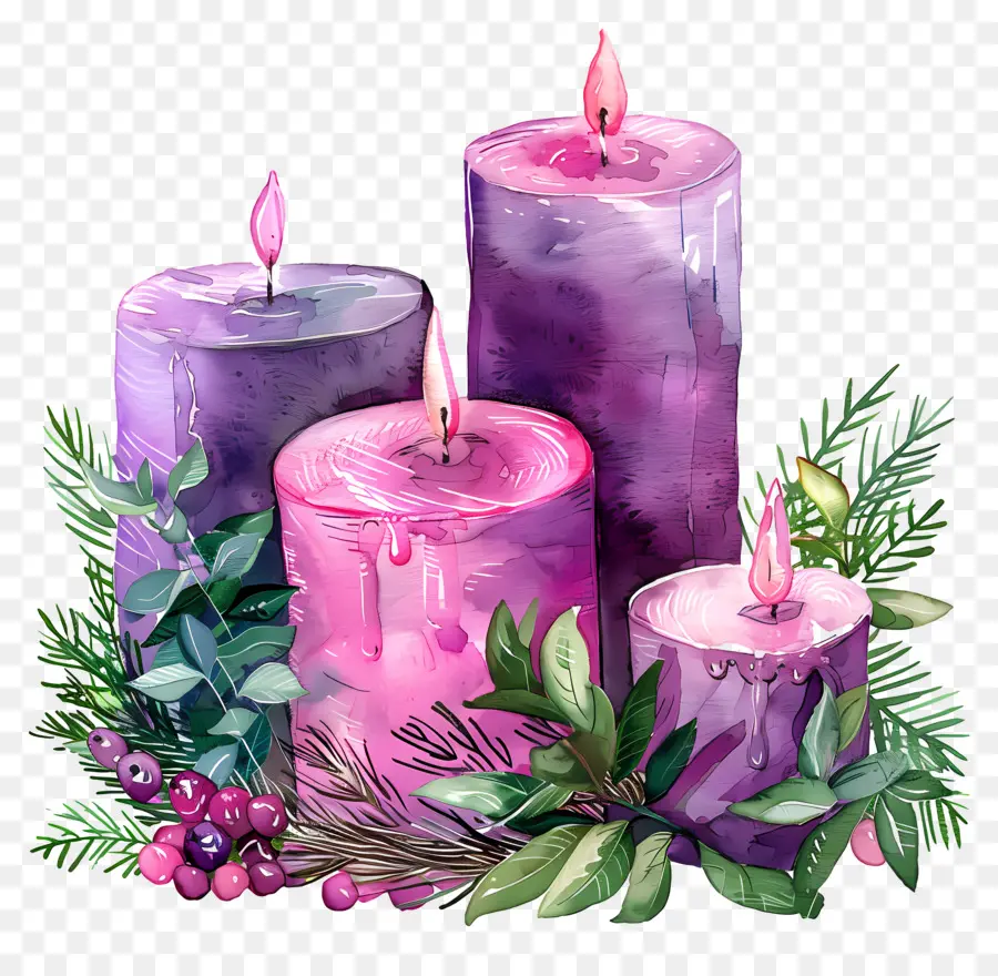 Velas Do Advento，Velas PNG