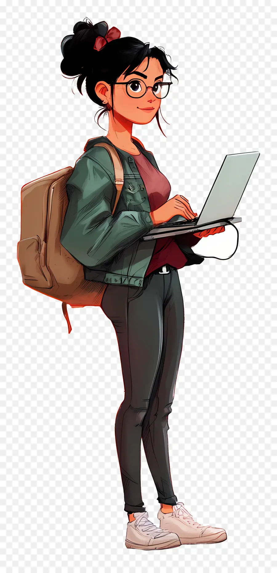 Garota Com Computador，Menina Com Laptop PNG