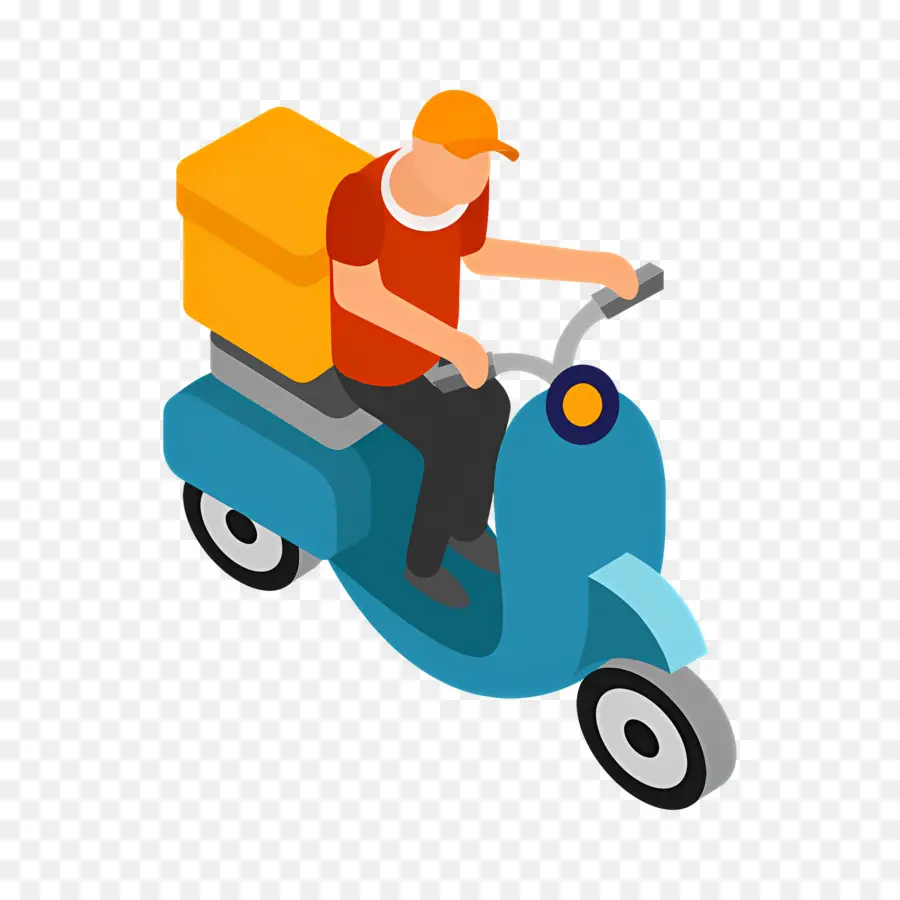 Entregador，Scooter PNG