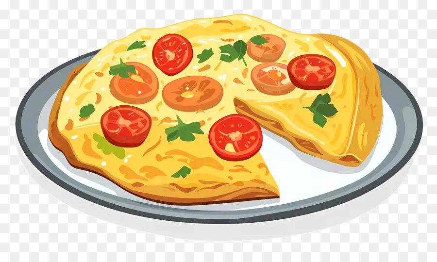 Omelete Espanhola，Omelete Com Tomate PNG