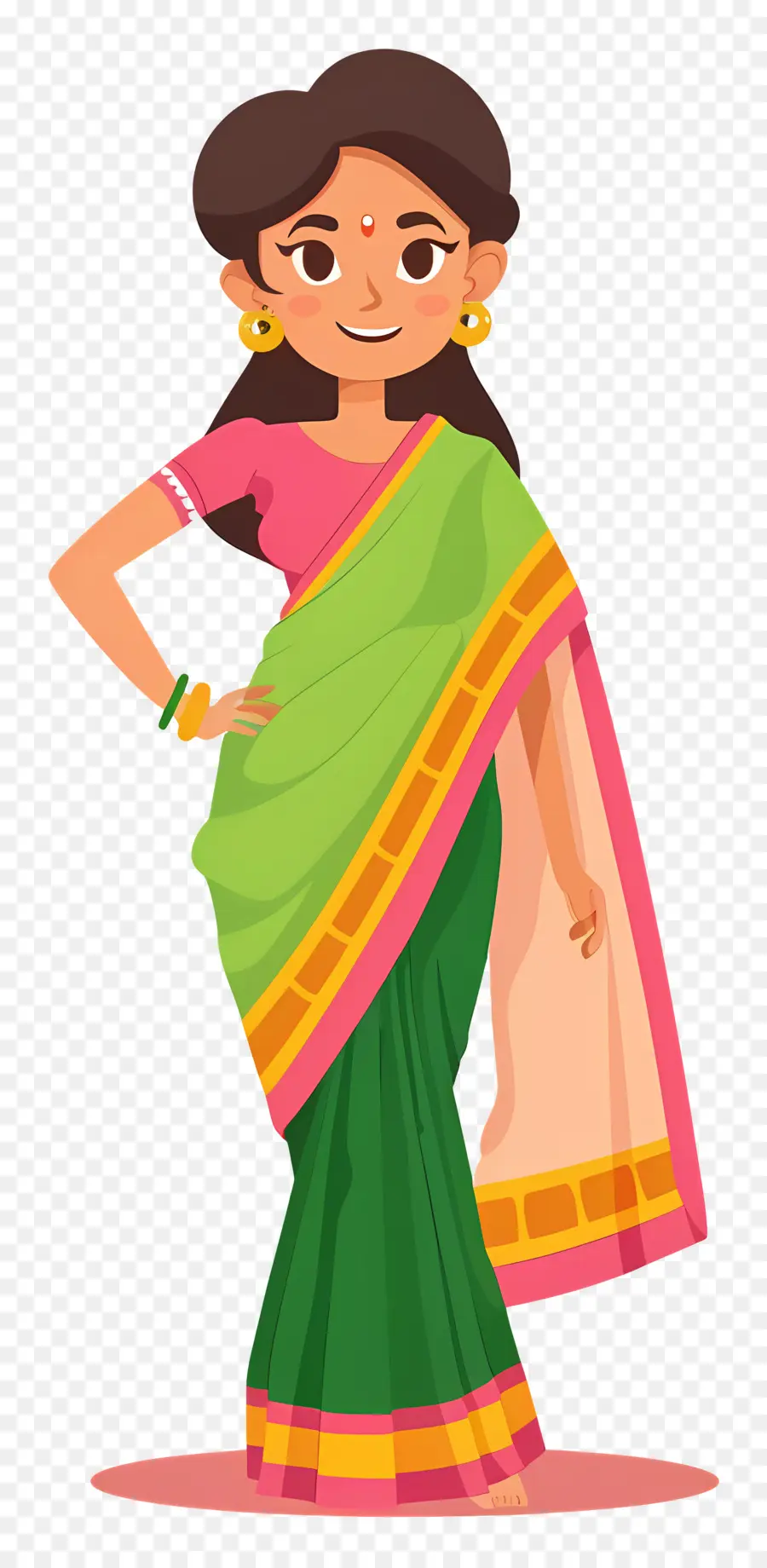 Saree Indiano，Mulher Em Saree PNG